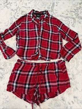 Rails  Plaid Pajama Set - Two-Piece Lounge Top & Shorts XS